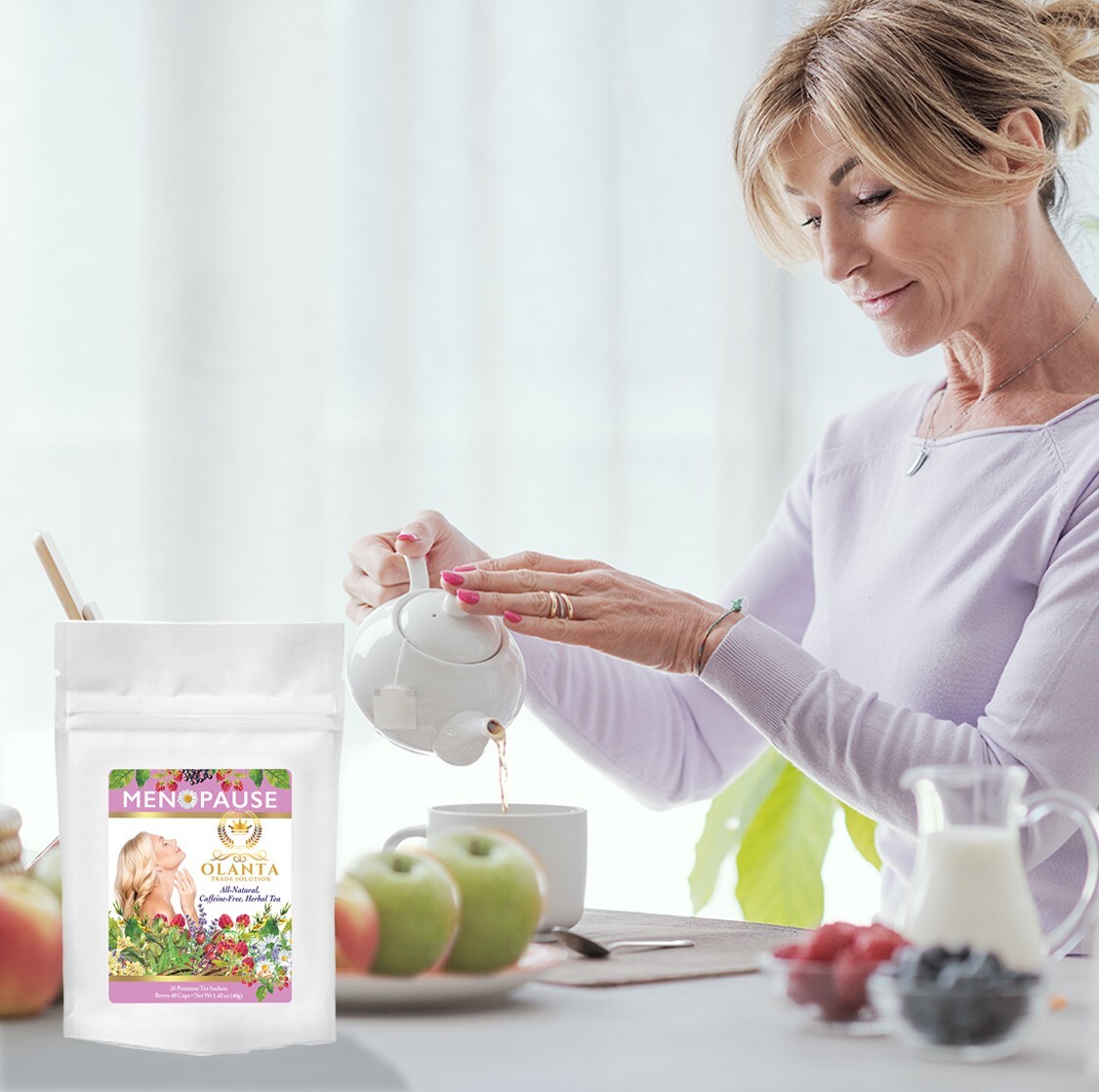 Women’s Menopause Tea with Ashwagandha & Rooibos, Herbal tea for menopause 1Bag
