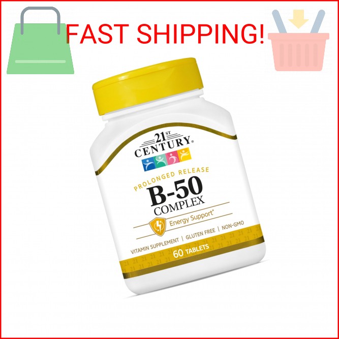 21st Century B 50 Complex Prolonged Release Tablets, 60 Count (Pack of 1)