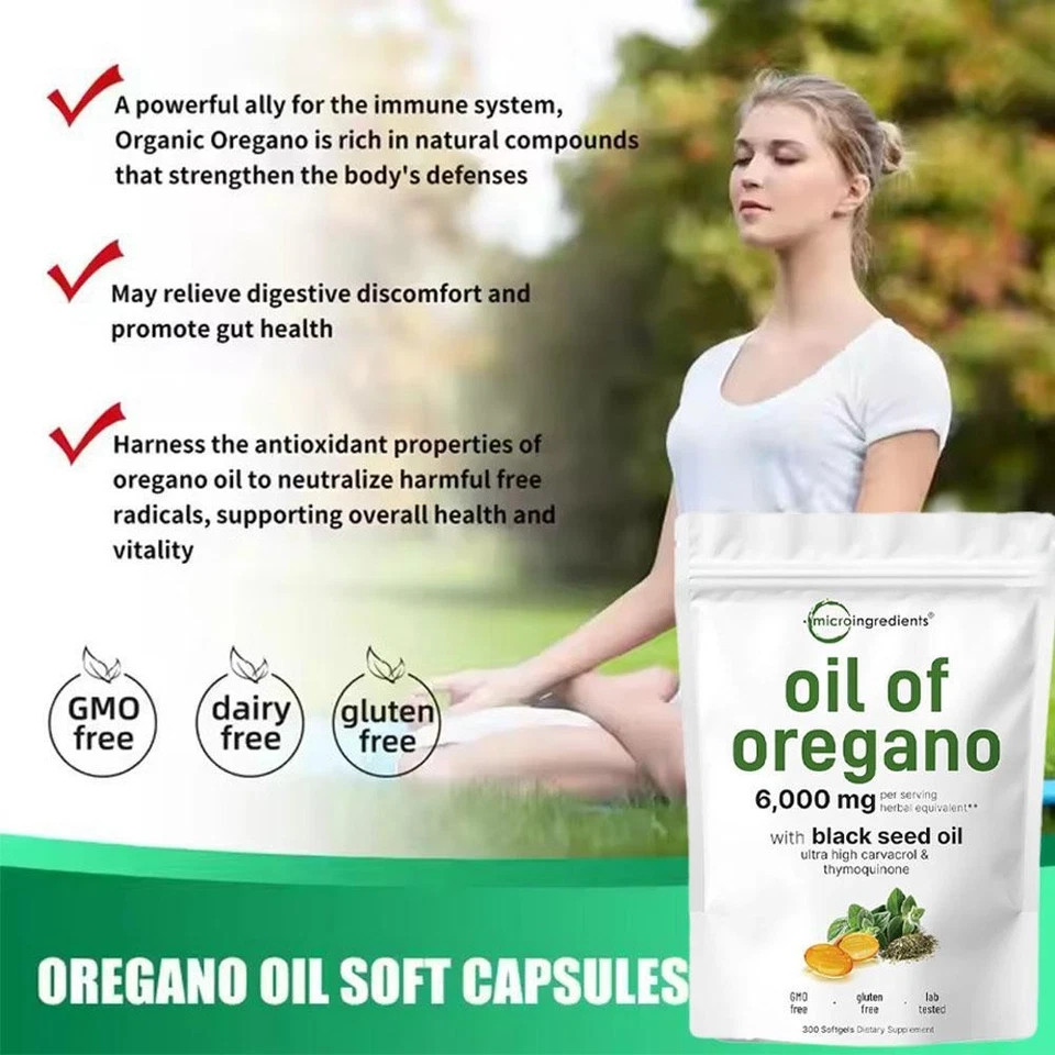 3X Micro Ingredients Oil of Oregano Softgels 6000mg Per Serving,900 Count total