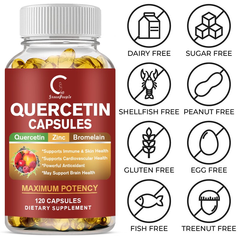 Quercetin 1000mg With Bromelain – Natural Immune supplement, 120-600 Capsules