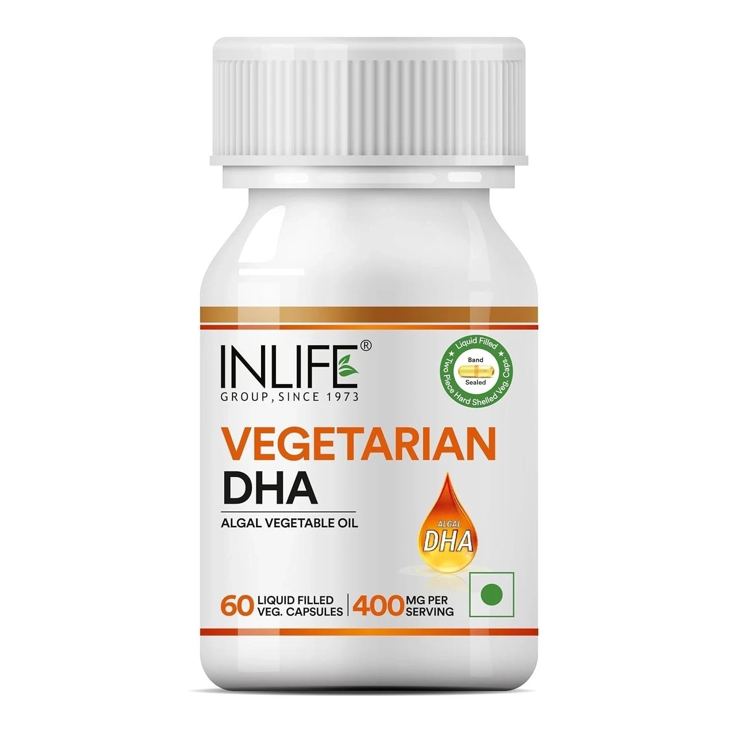 INLIFE Plant Based Omega 3 Supplement | Vegetarian DHA 400mg – 60N d408