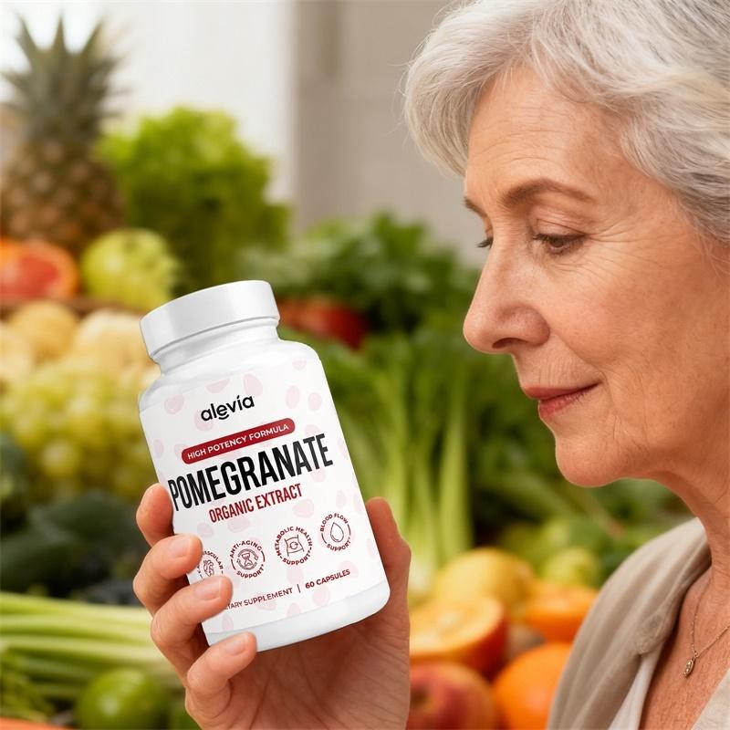 Alevia Pomegranate Caps Antioxidant Fruit Dietary Supplement For Women 60-Count