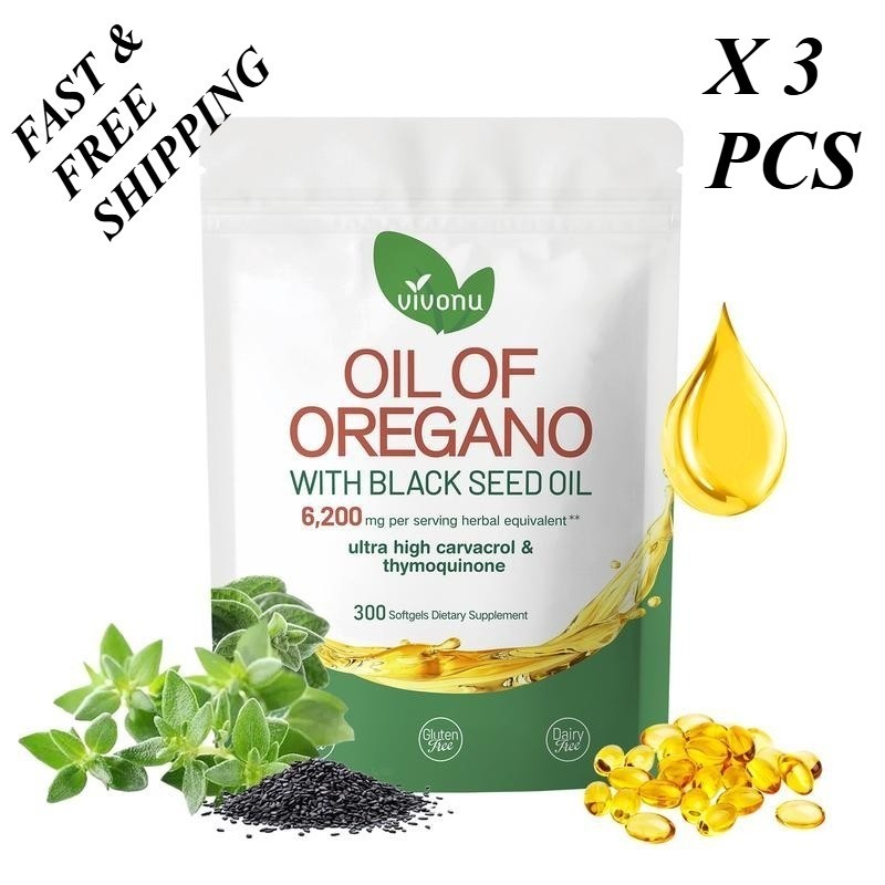 Oil of Oregano with Black Seed Oil | Natural Antioxidants | Nutritional Support