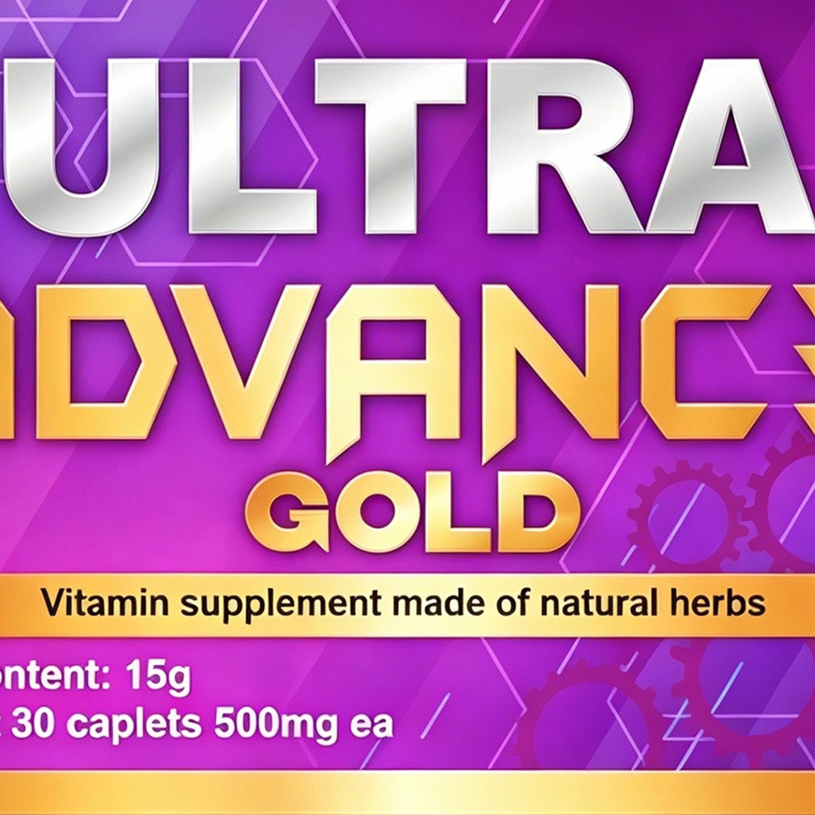 3 Pack Ultra Advance Vitamin & Mineral Supplement 30 Capsules 500 Mg New6e