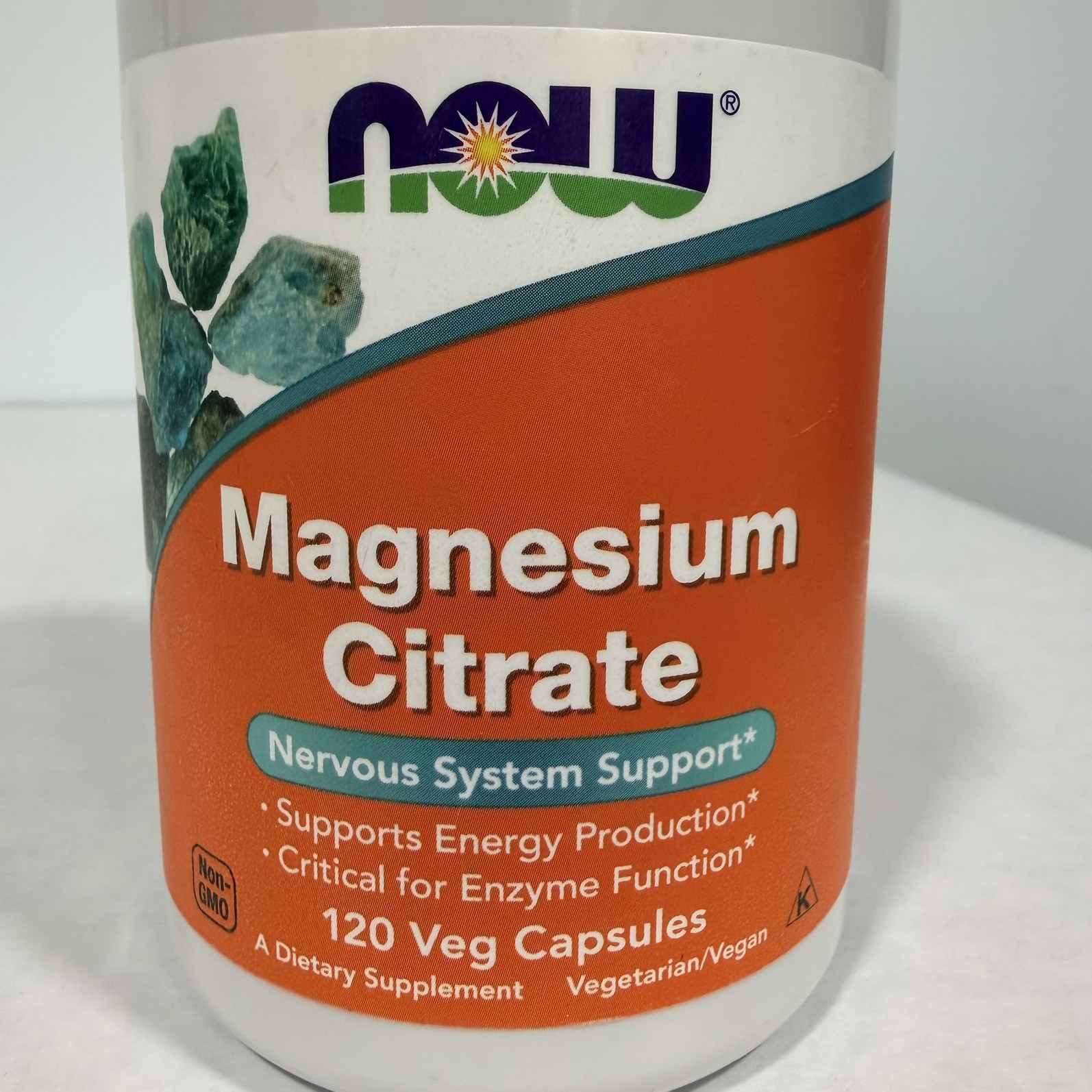 NOW FOODS Magnesium Citrate, Nervous System Support, 200mg 120 Tablets exp 12/29