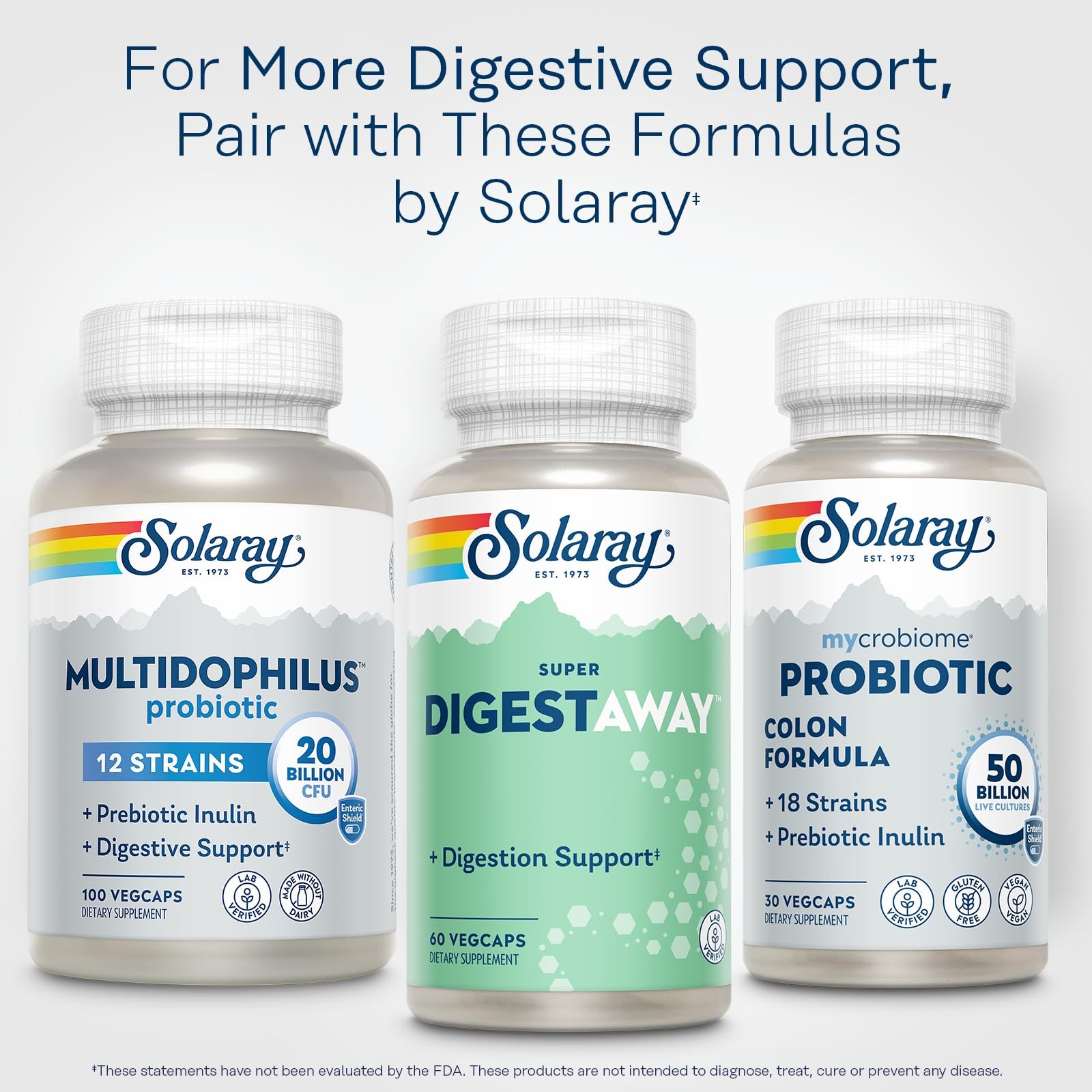 SOLARAY Super Digestaway Digestive Enzymes – 60 Count (Pack of 1), No Color