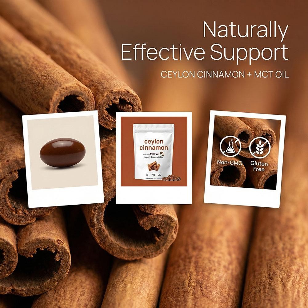 2PACK 7200Mg Equivalent |300Softgels with MCT Oil|HighlyBioavail Ceylon Cinnamon