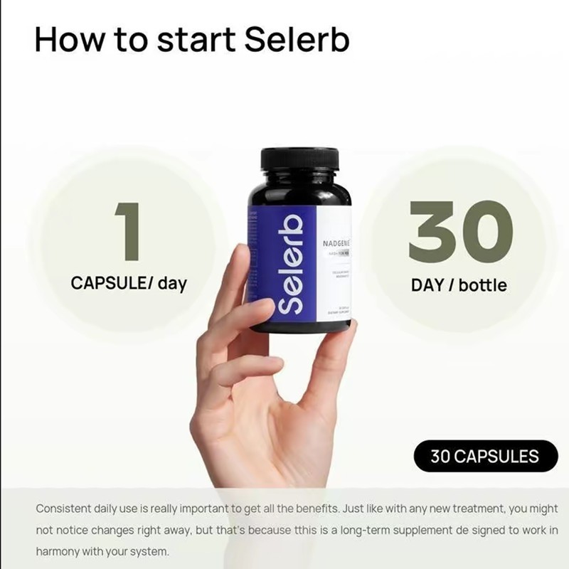 2 BOTTLES-Selerb NAD+ Supplement for Men Liposomal-NAD+,CoQ10, L-Carnitine