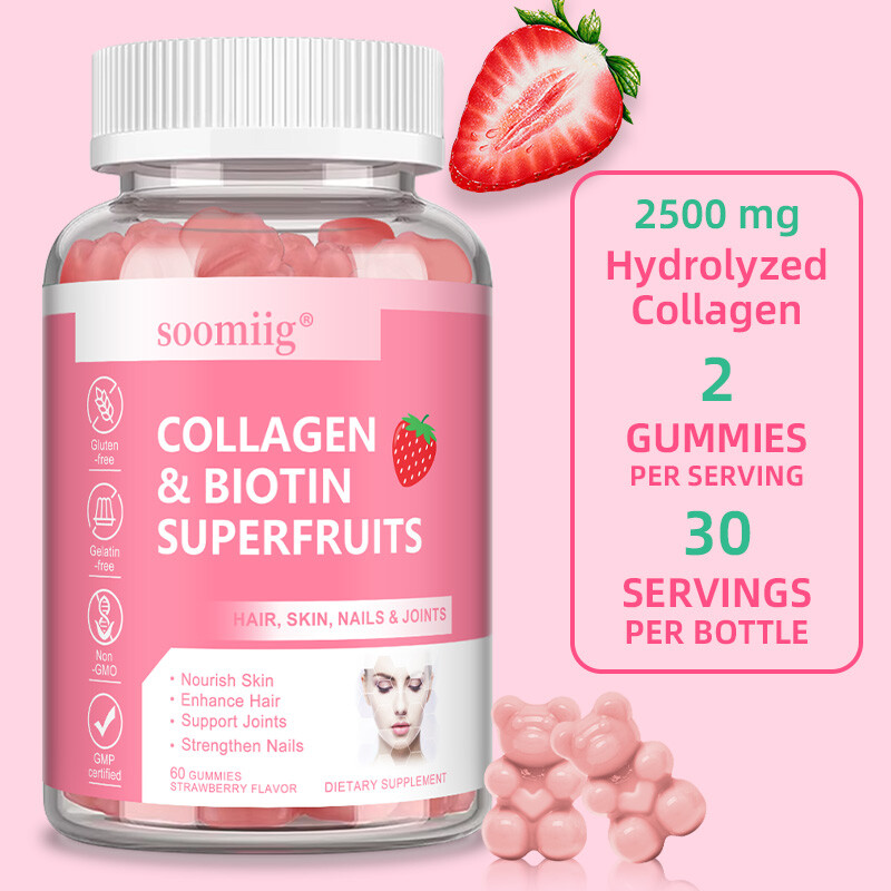 Collagen & Biotin 60 Gummies – Nails & Hair,Support Your Health And Beauty