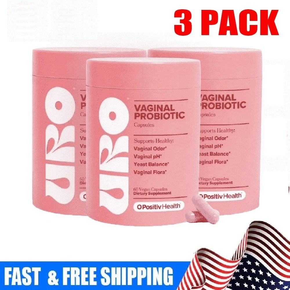 3PCS URO O Positiv Vaginal Probiotics for Women pH Balance w/ Prebiotic 180CAPS