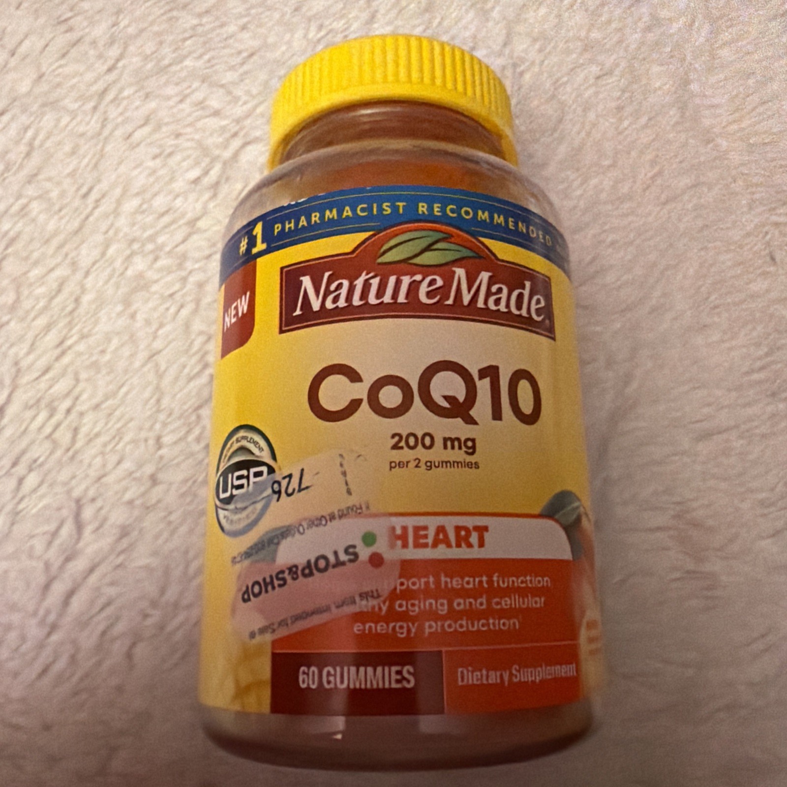 Nature Made CoQ10 200Mmg Per Serving Gummies, Heart & 60 Count Exp 01/2028