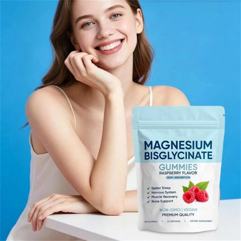 1-3Bag Magnesium Bisglycinate Gummies, with 400mg Magnesium Bisglycinate Chelate