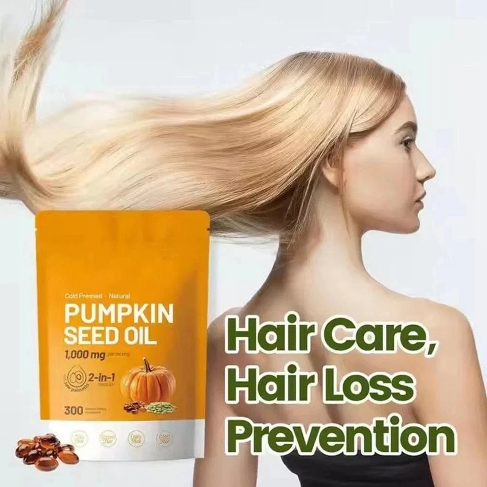 Pumpkin Seed Oil 1000mg with Saw Palmetto 300-Softgels.NEW