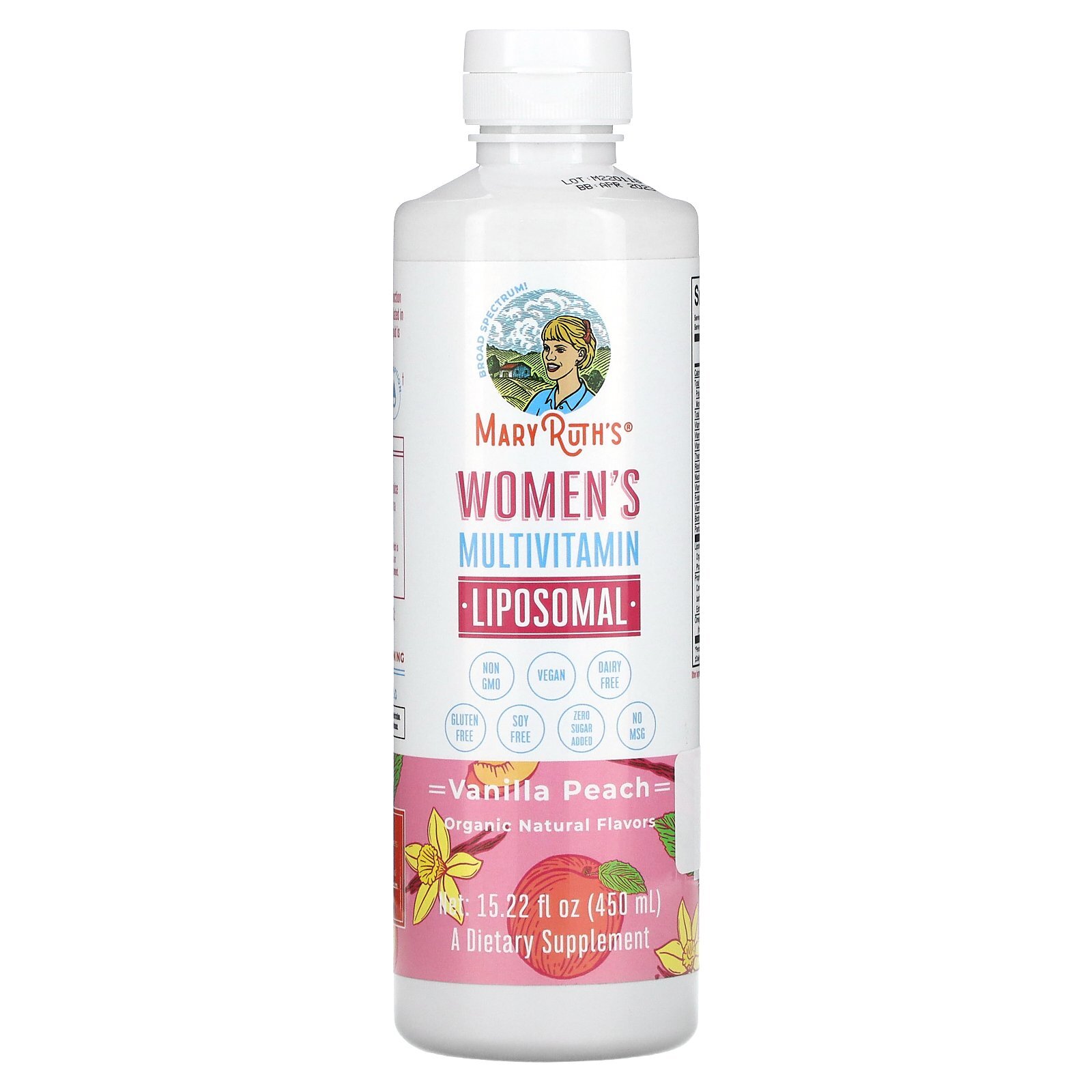 Women’s Multivitamin Liposomal, Vanilla Peach , 15.22 fl oz (450 ml)