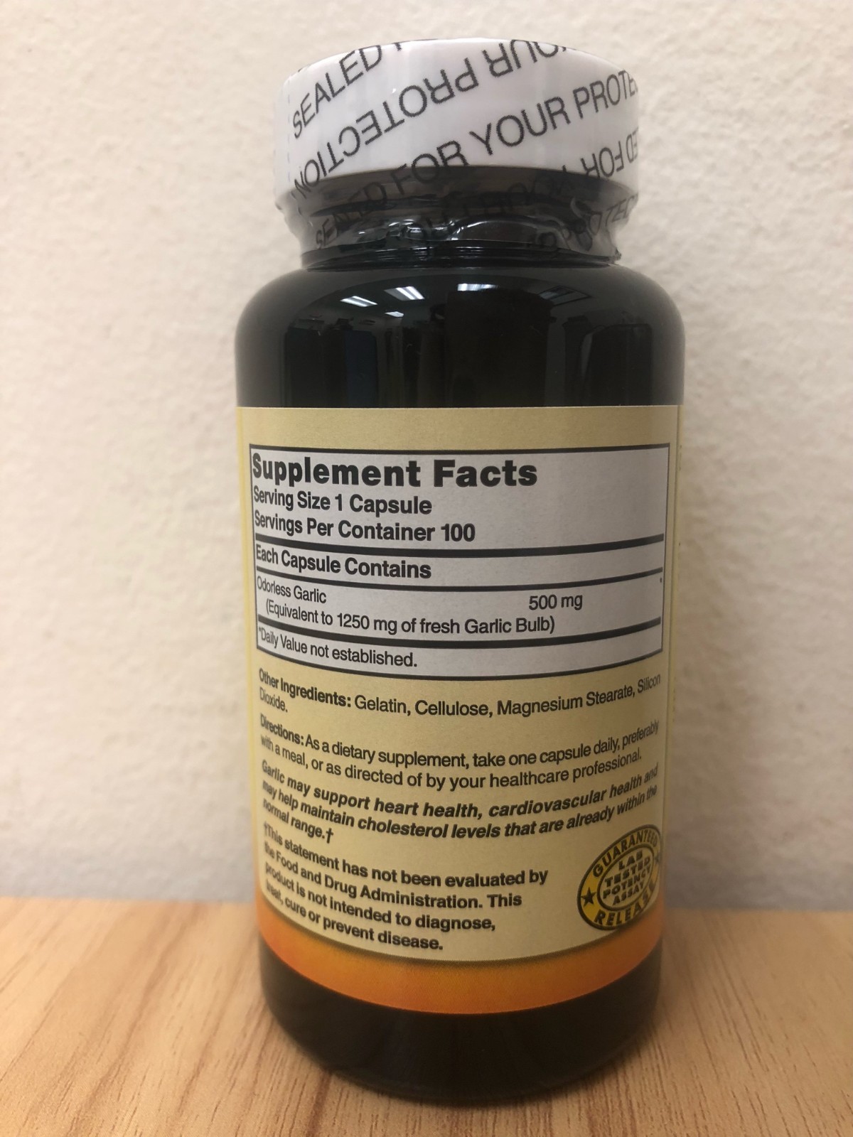 2 PACK Nature’s Blend Odorless Garlic Capsules 1250 mg 100 Ct