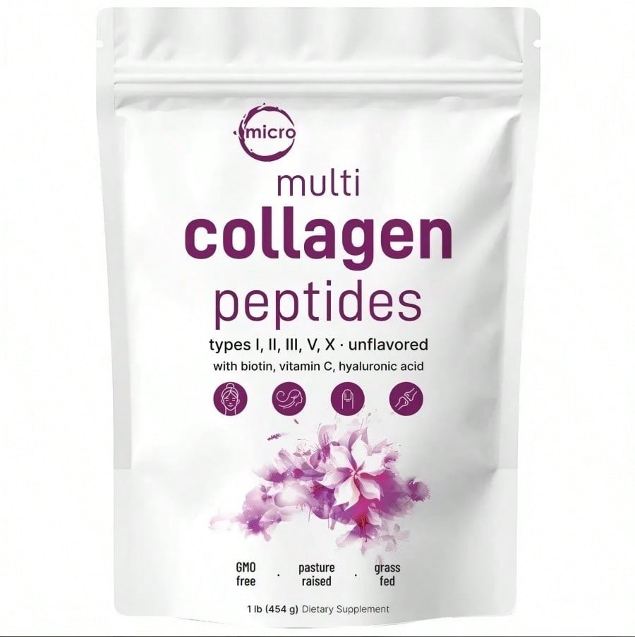 Multi Collagen Peptides Powder 2LB Hydrolyzed Type I II III V X Hair Skin Nail