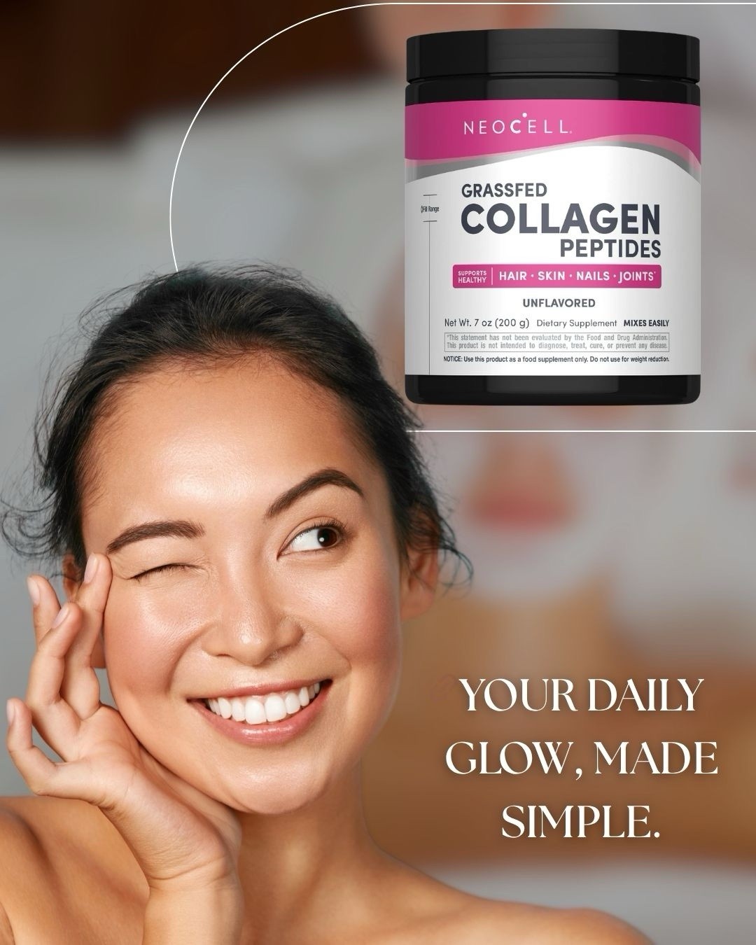 NeoCell Collagen Peptides Powder 7 Oz Pack of 2 Grass Fed Type 1 & 3
