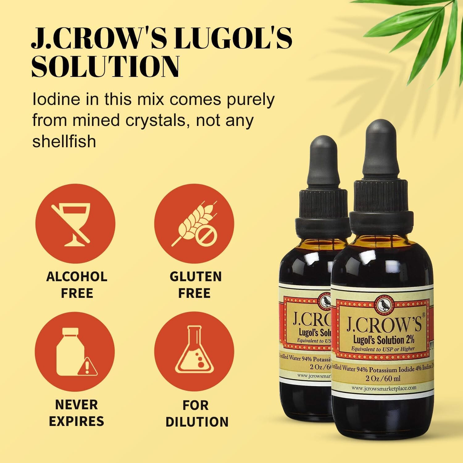 J. Crow’s Lugol’s Solution 2% – 2 fl oz