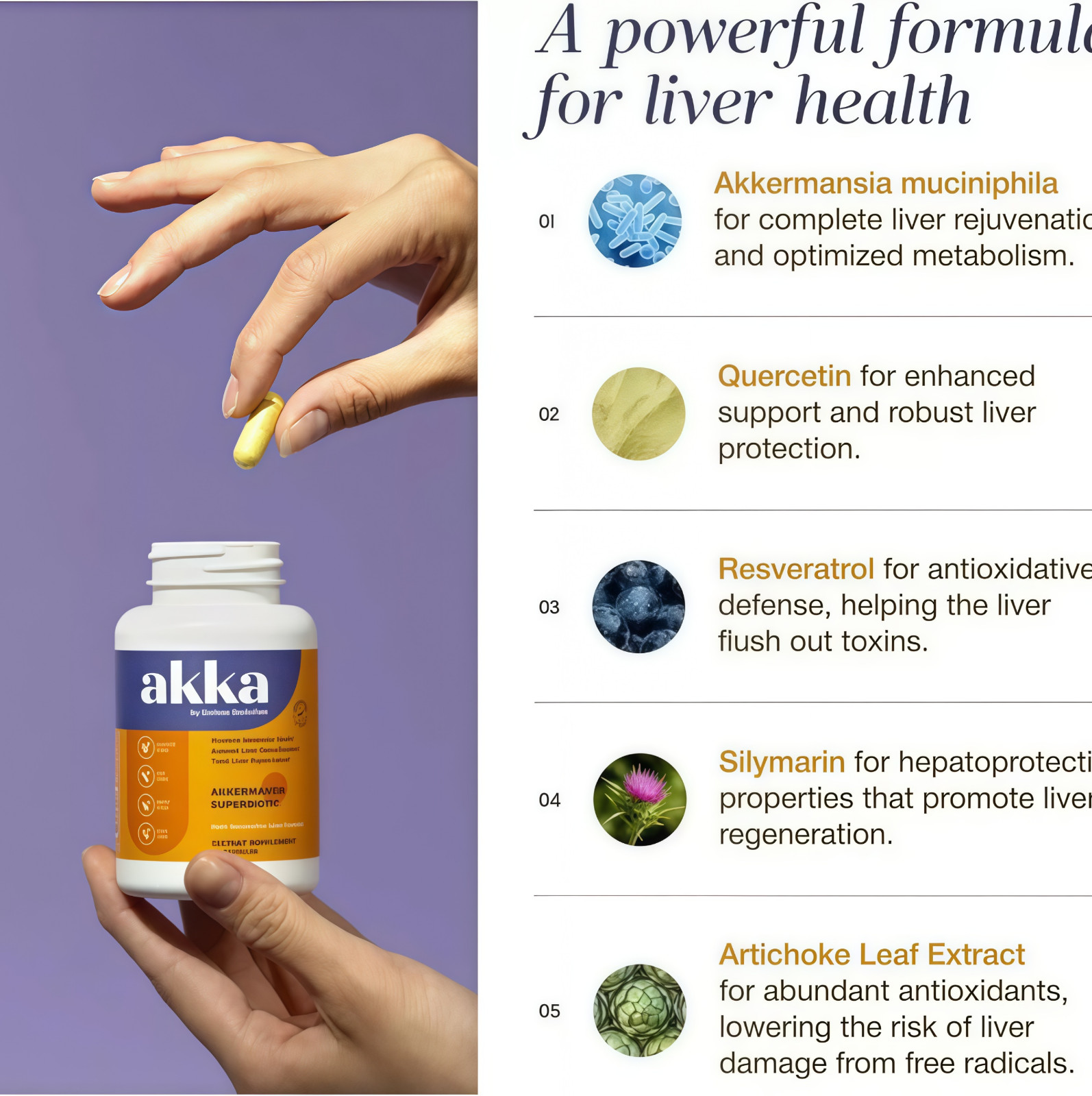 3PCS-AKKA-Premium Liver Cleanse Detox & Repair Superbiotic,Gut Health
