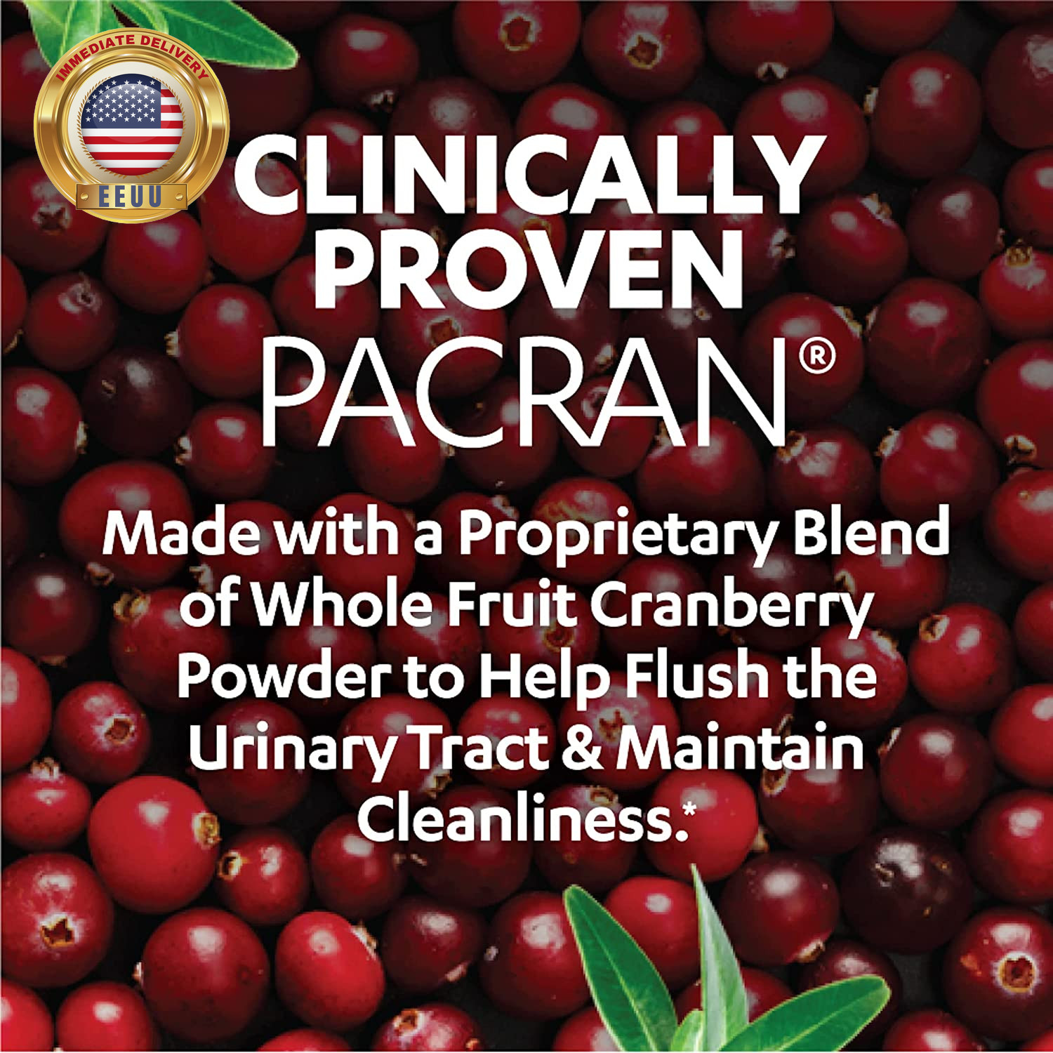 Cranberry Pills for Urinary Tract Health for Women and Men, Adult Cranberry Supp