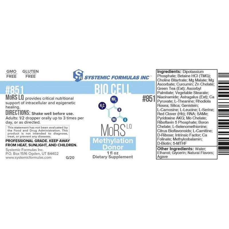 Systemic Formulas Bio Cell #851 MORS LQ for Brain Function, 1 fl oz, New