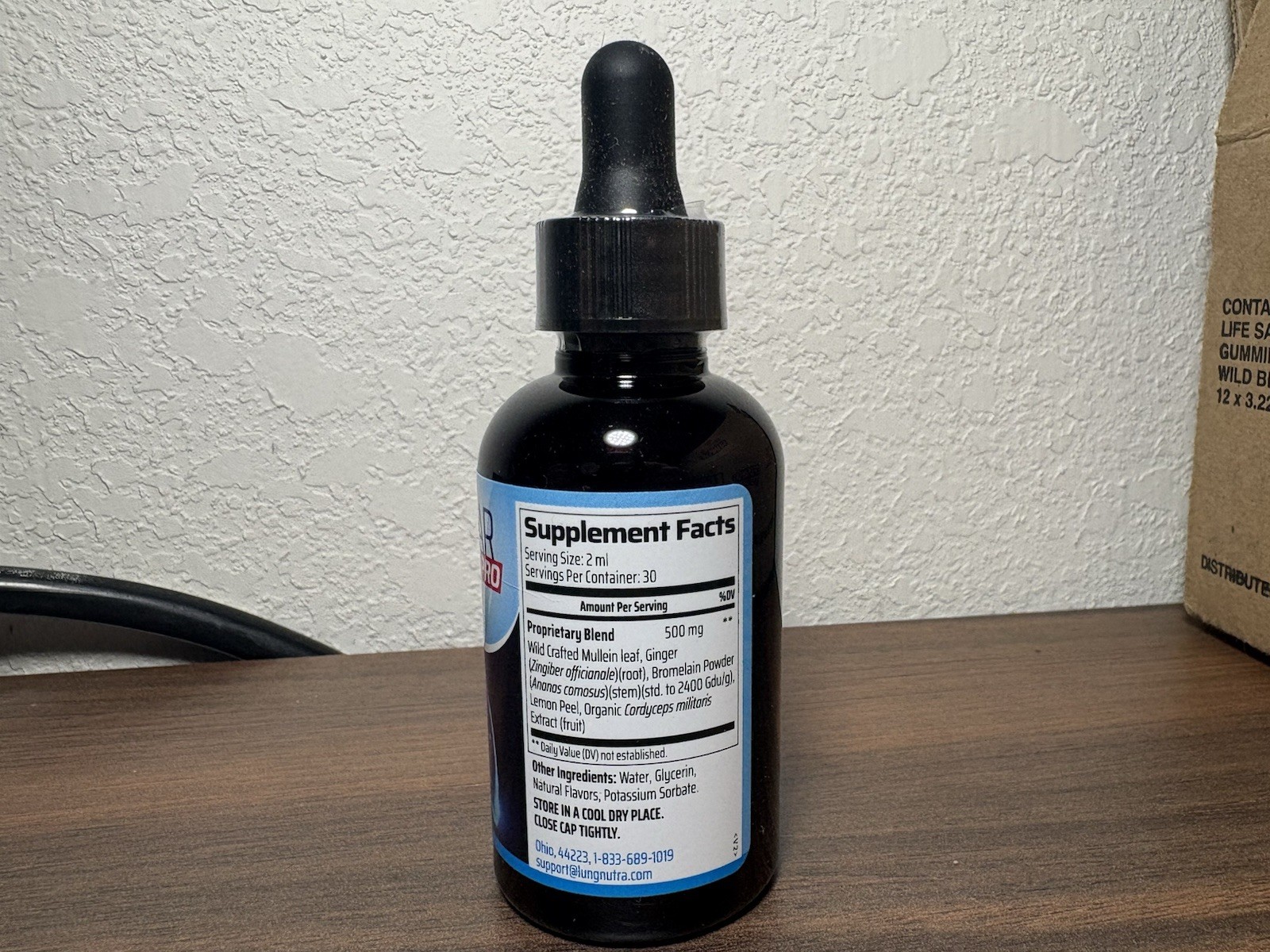 Lung Clear Pro Advanced Respiratory Support Drops 2 fl oz NEW SEALED Bottle