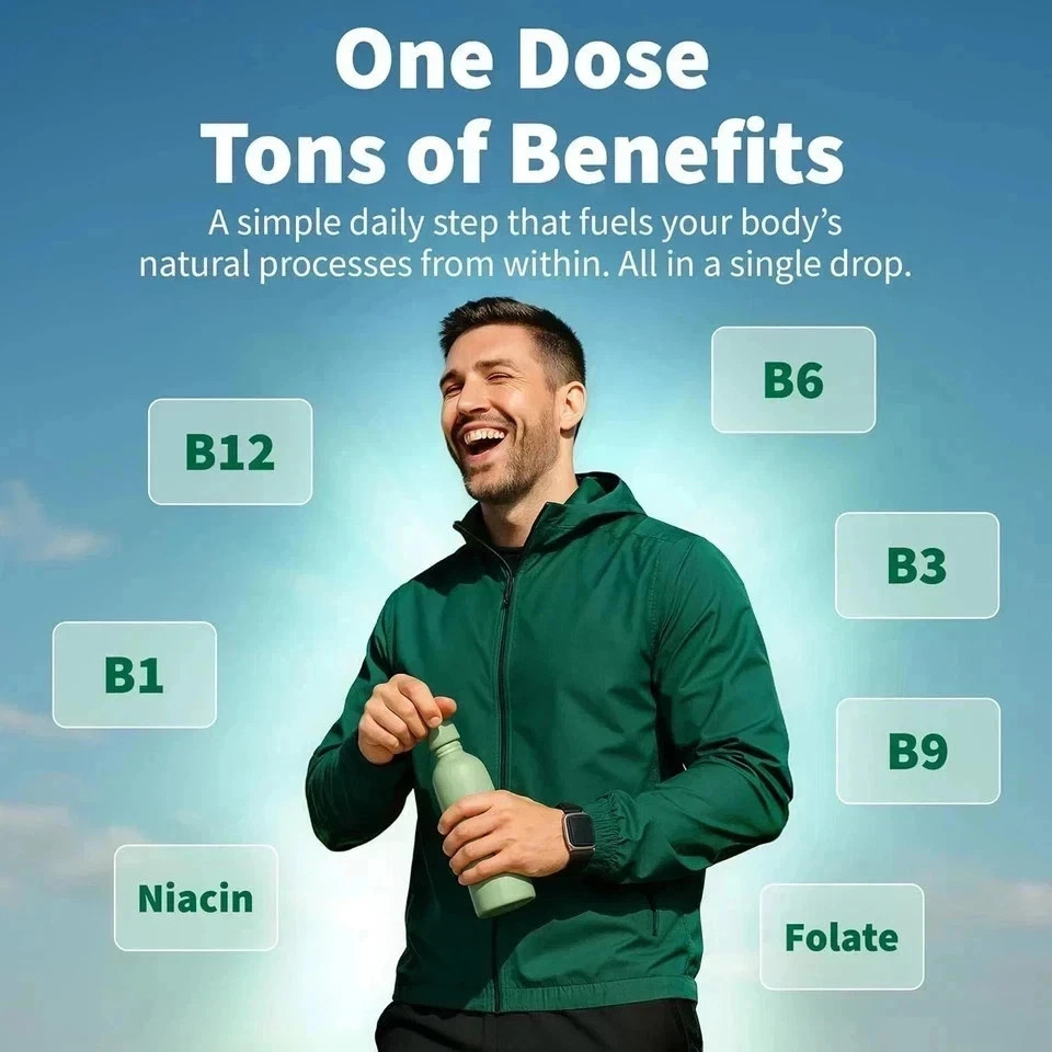 NUSAVA Vitamin B12 and B6 Liquid Drops, B12 Sublingual Vitamin B Complex,B1