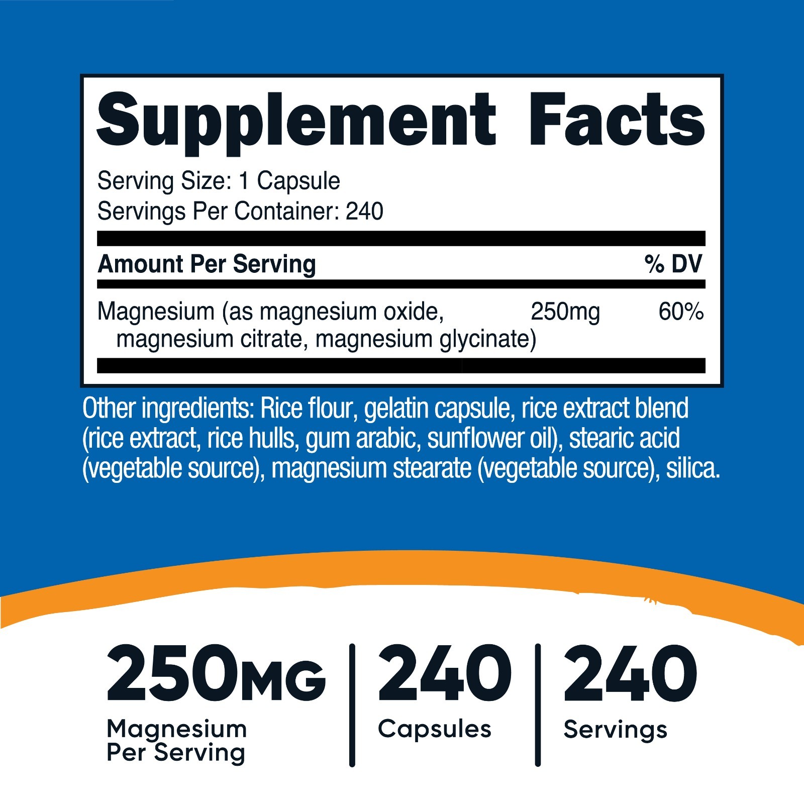 Nutricost Magnesium Complex 250mg, 240 Capsules – Gluten Free and Non-GMO