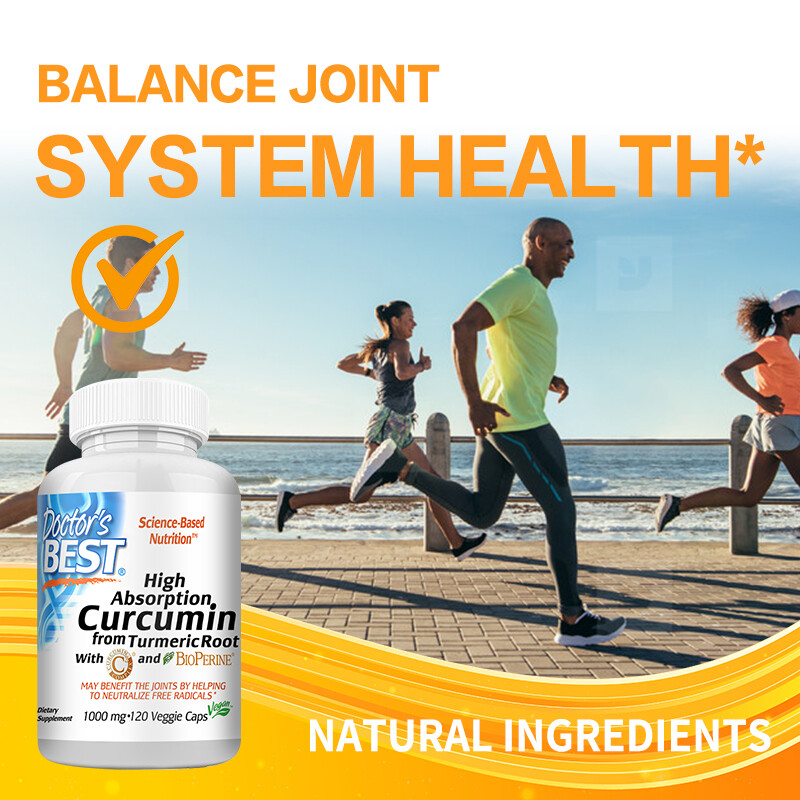 Curcumin Supplement 1000mg – Supports Joint Comfort, Digestion 30/60/120 Caps