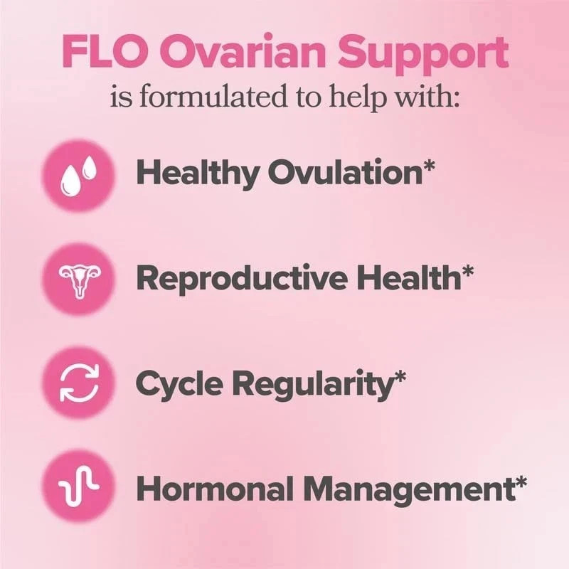 O Positiv FLO 90ct Ovarian Capsules 40:1 Inositol Support Regular Cycles