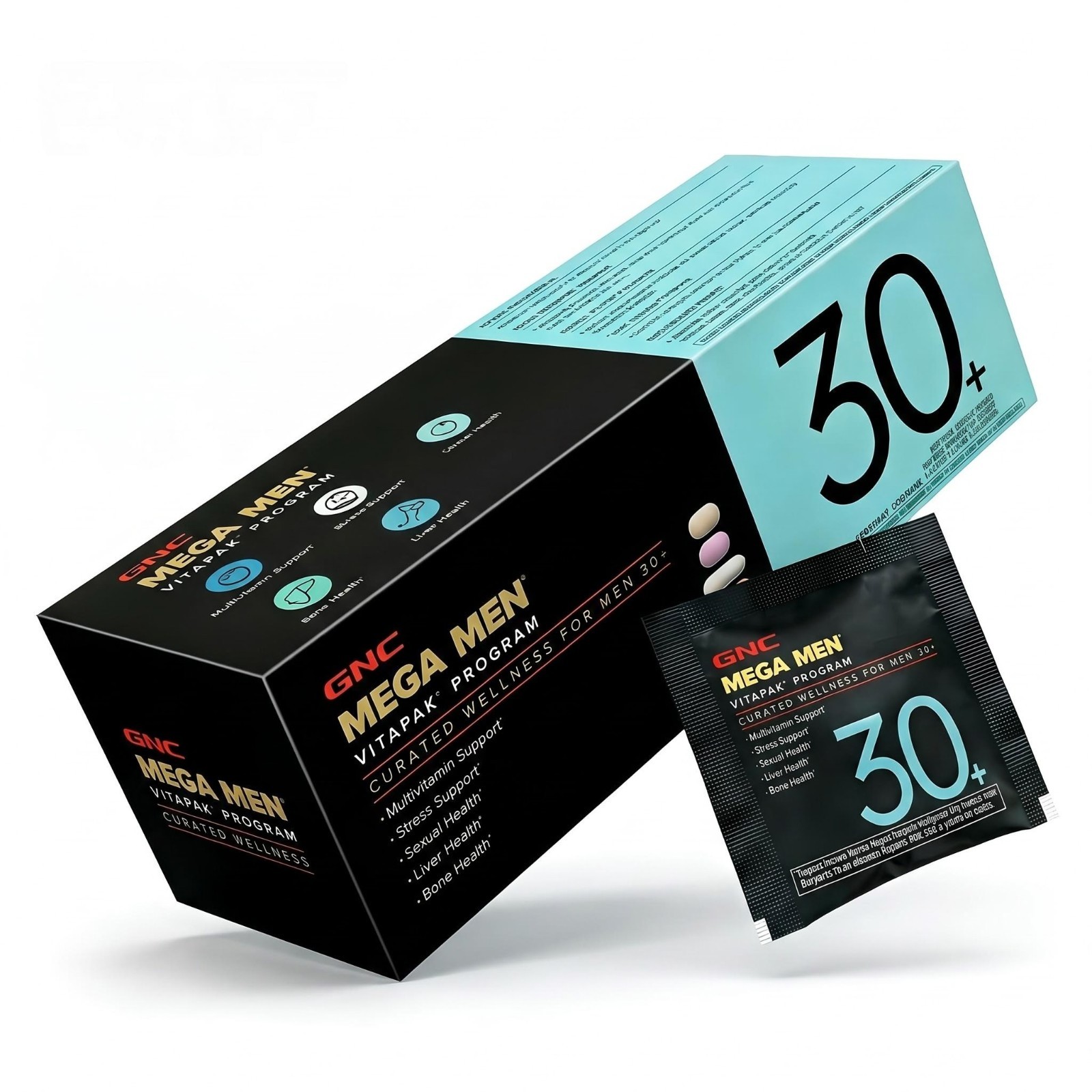 3 packs GNC Mega Men 30+ Vitapak Program Daily Nutrition Pack Sexual & Liver