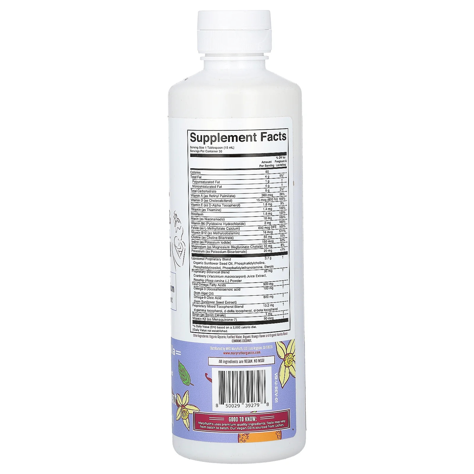 Prenatal & Postnatal Multivitamin, Orange Vanilla, 15.22 fl oz (450 ml)