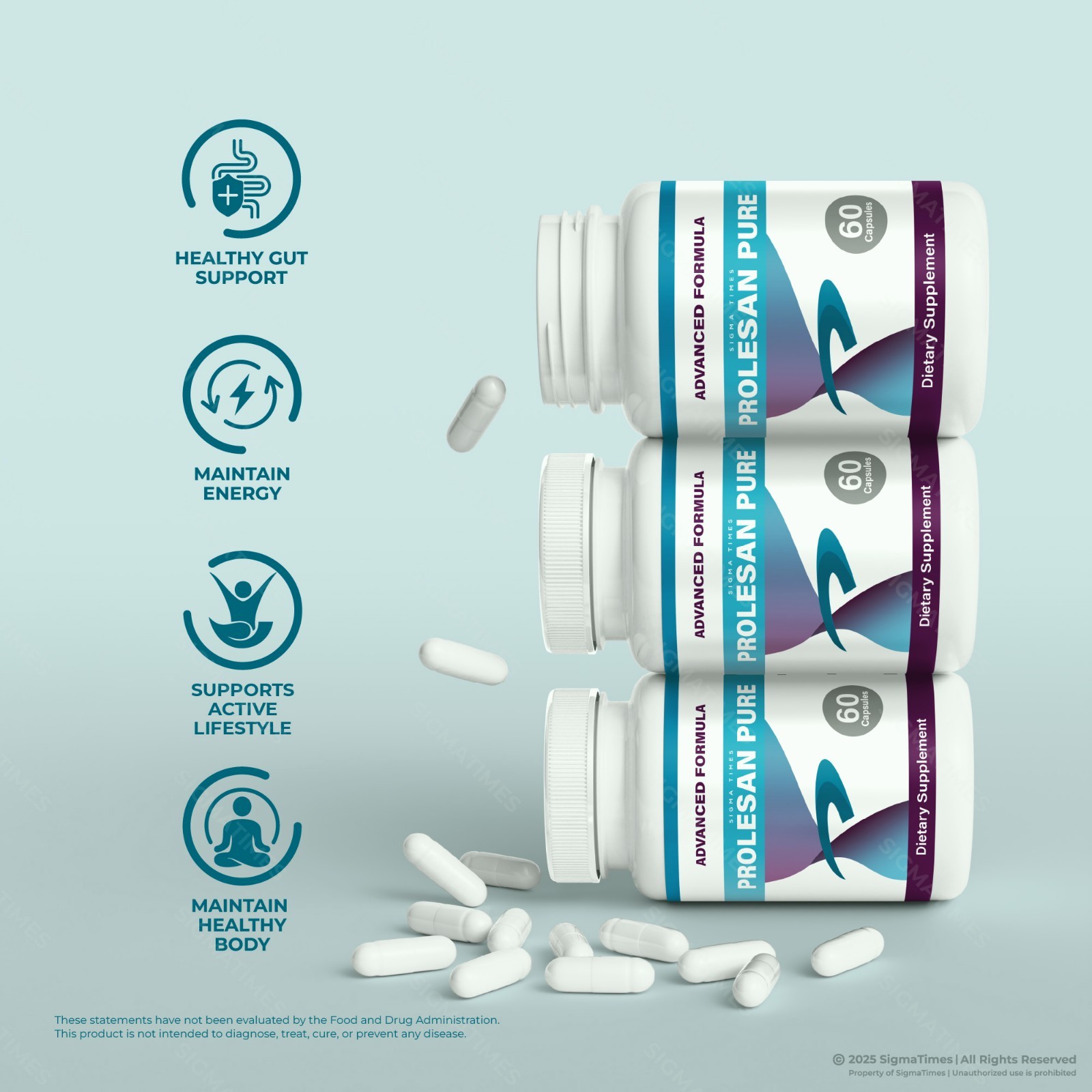 Prolesan Pure Capsules – Weight Management, Metabolism & Energy Support – 3Pack