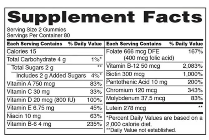 Kirkland Signature Adult Multivitamin, 320 Gummies (2 Bottles, 160 Ct Each)