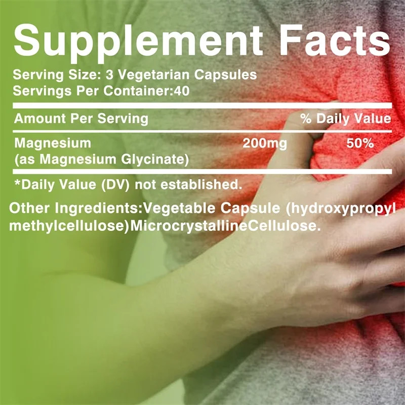 Magnesium Glycinate 240pcs,Supports Brain and Nervous Health, Improves Memory