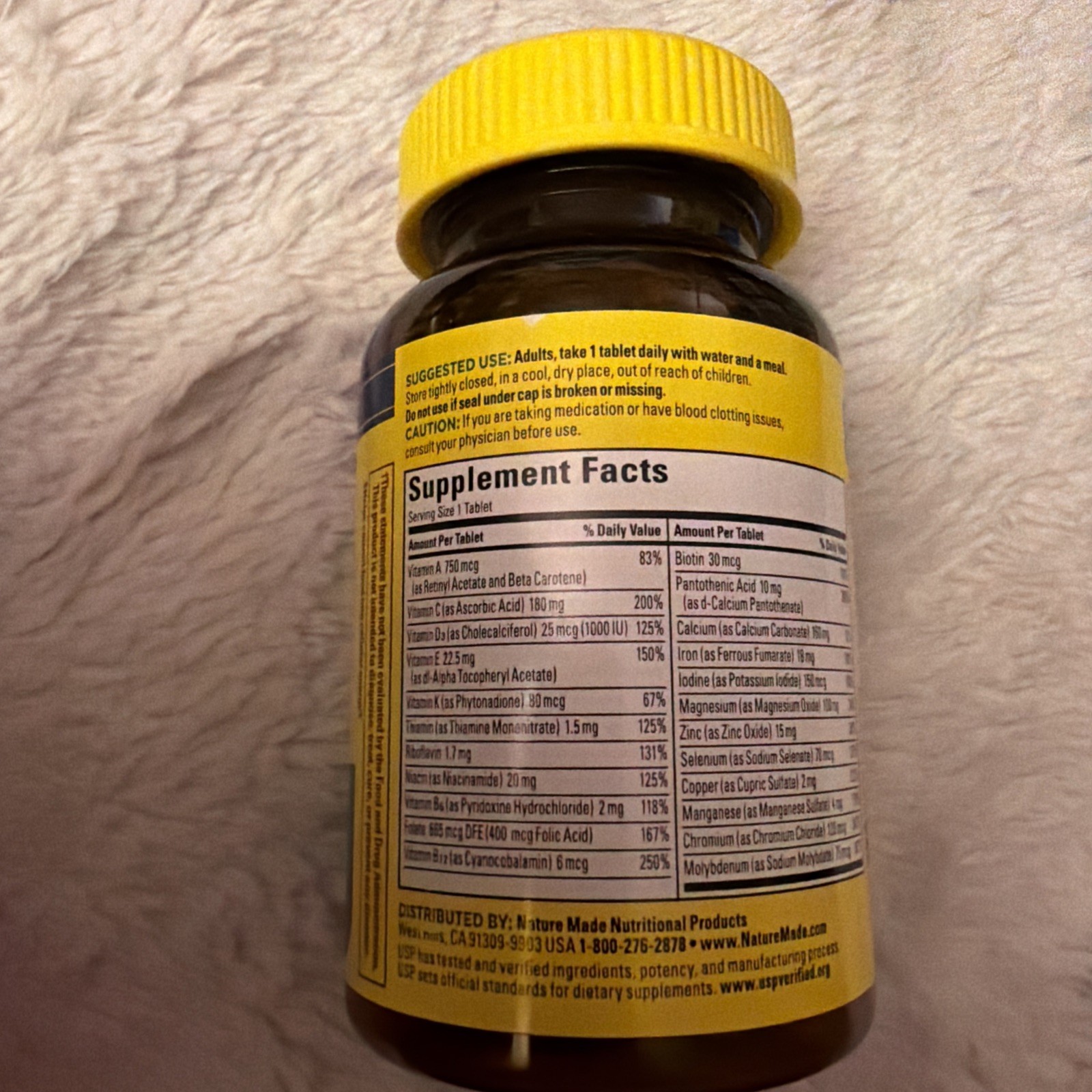 Nature Made Multi with Iron 130 Tablets Exp 04/2027