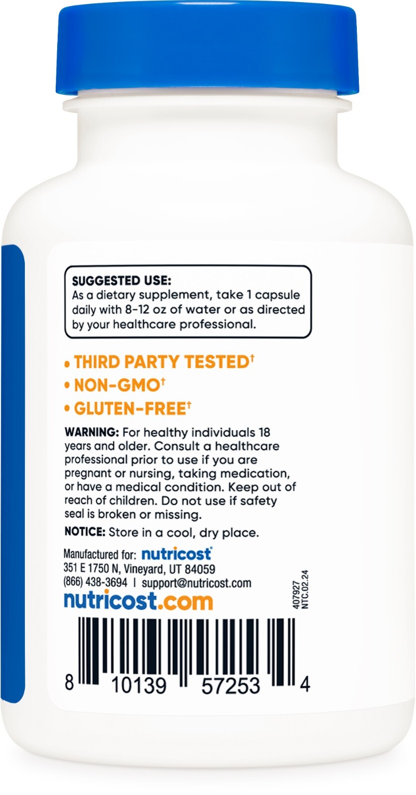 Nutricost Biotin (Vitamin B7) 10,000mcg (10mg), 120 Capsules