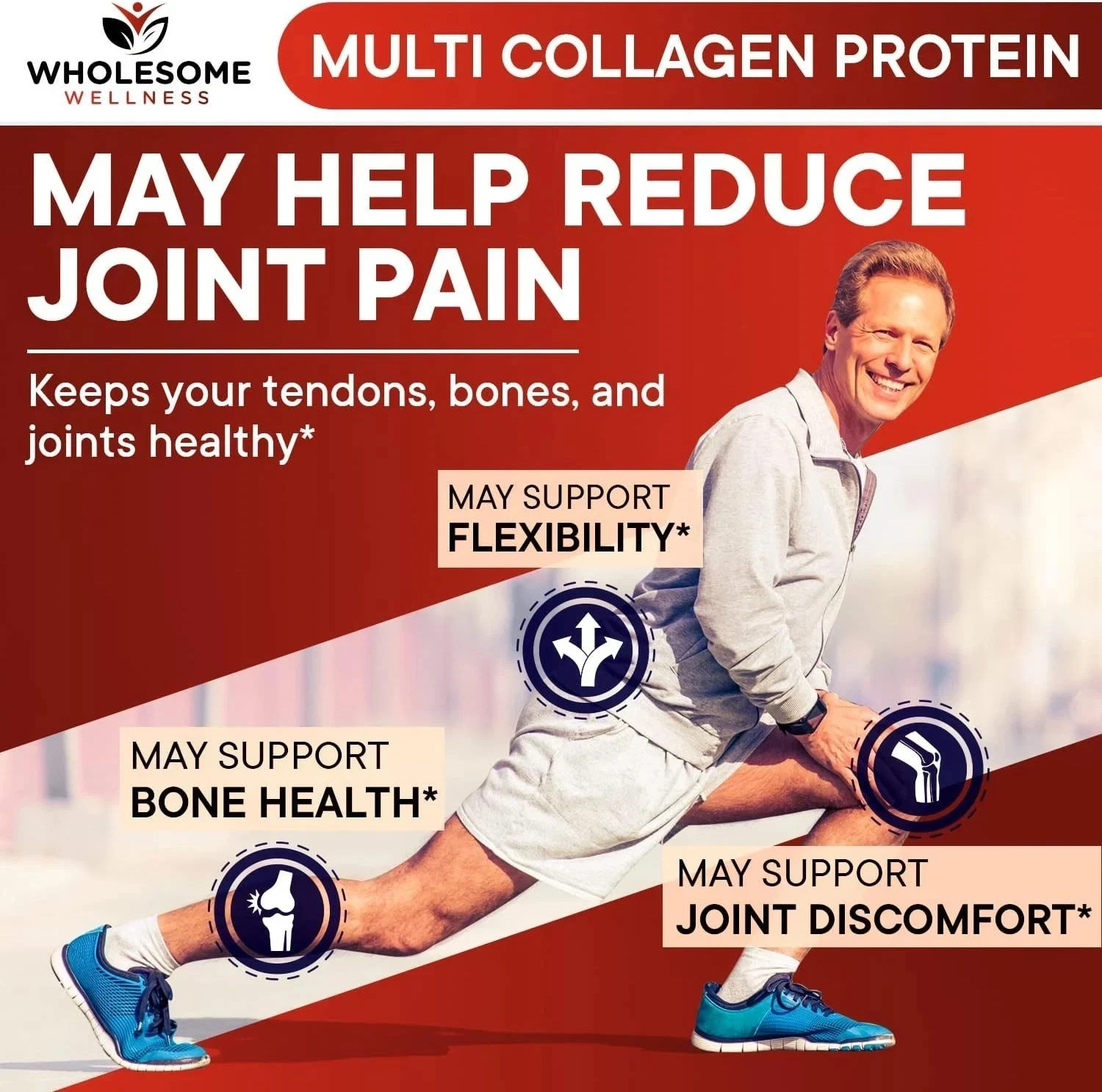 WHOLESOME WELLNESS MULTI COLLAGEN PROTEIN POWDER.UNFLAVORED.EXP 12/2028
