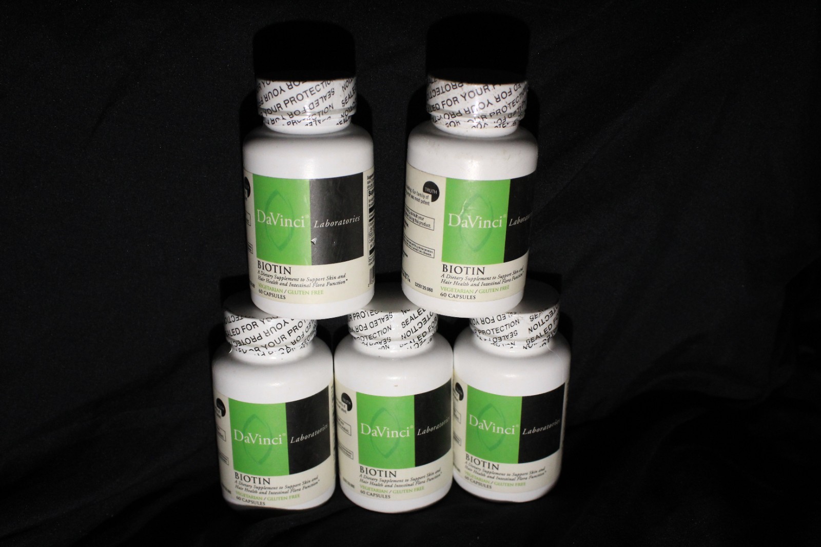 DaVinci Laboratories Biotin 5 mg 60 Capsules Vegetarian Gluten-Free Adult