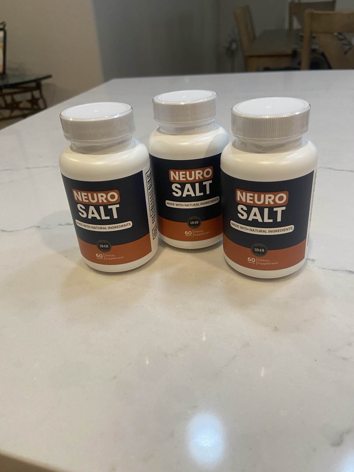Neurosalt 3 Sealed Bottles Plus Bonus Bottle FREE and FREE SHIPPING