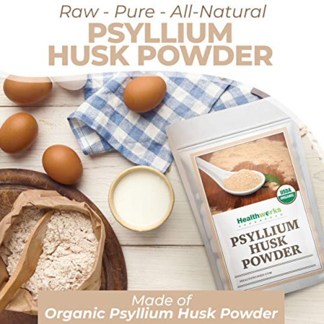 Psyllium Husk Powder Organic – 32 Oz / 2 Lbs – Raw – Certified Organic – Finely
