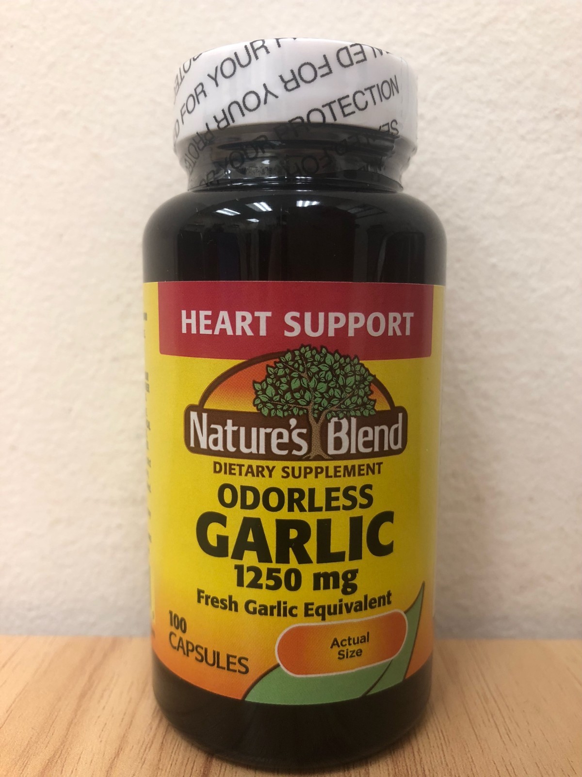 2 PACK Nature’s Blend Odorless Garlic Capsules 1250 mg 100 Ct