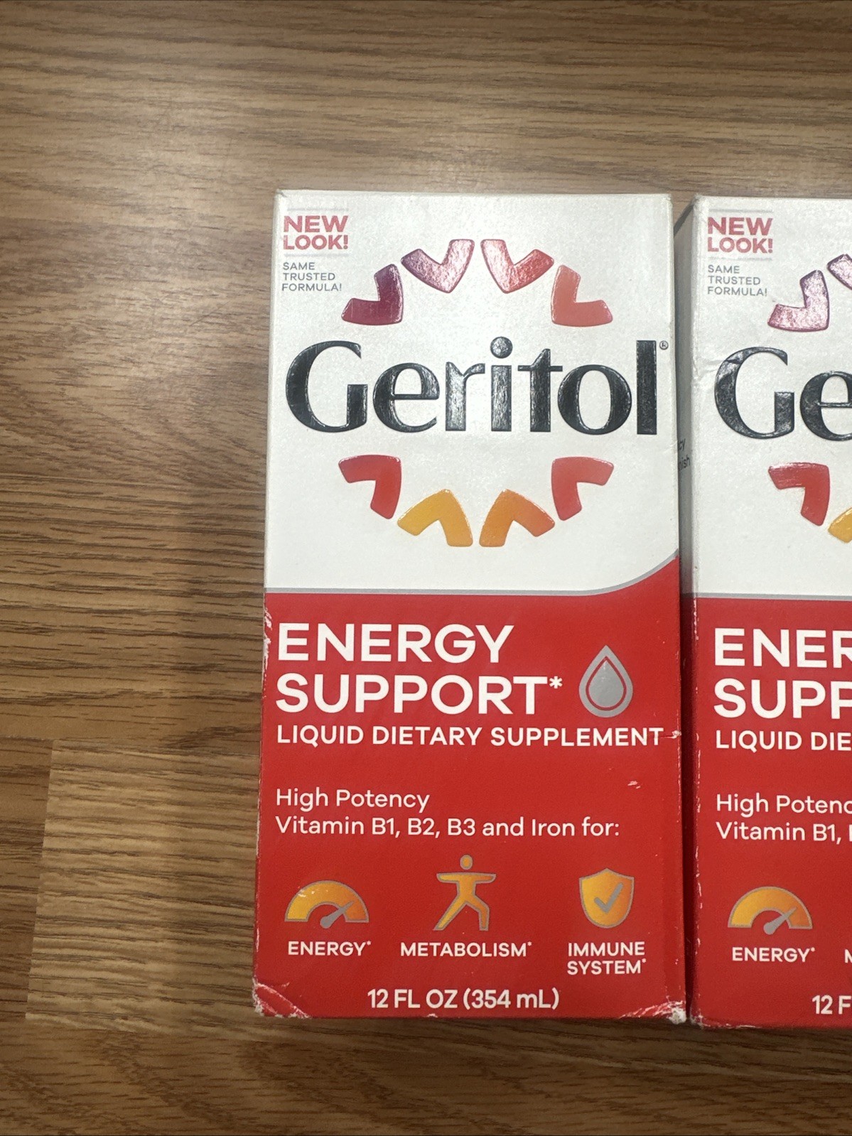 3 X Geritol Energy Support B-Vitamins & Iron Supplement Liquid 12 OZ 5/27