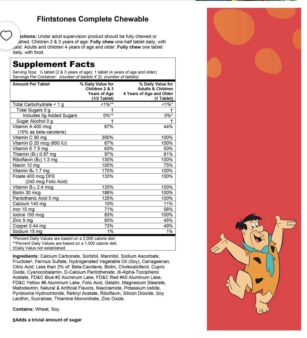 Flintstones Chewable Kids Vitamin, Multivitamin for Kids, 90 Count..