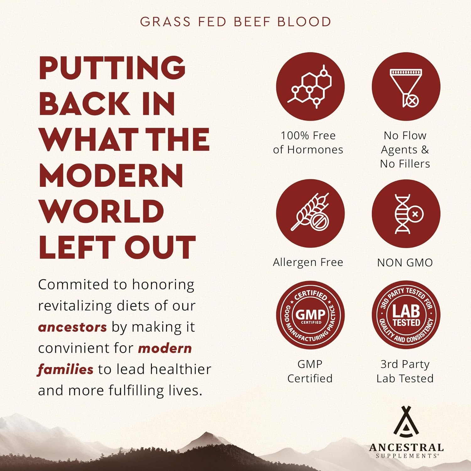 Ancestral Supplements Grass Fed Blood is Blood, Liver & Spleen Formula,…