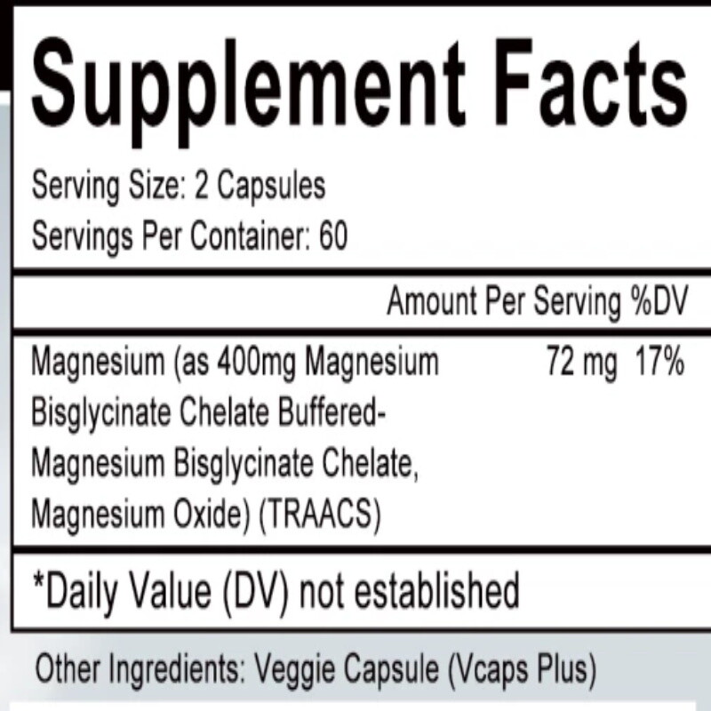 Magnesium Bisglycinate 400mg | 120 Capsules | Buffered Supplement | by Balincer