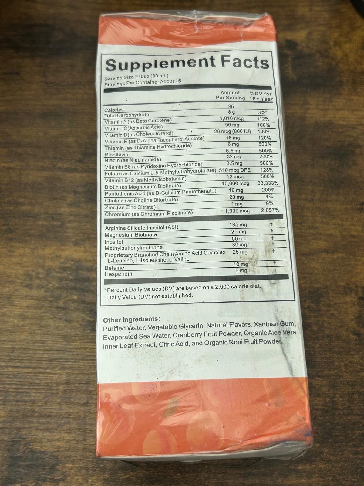 Liquid Morning Multivitamin + Hair Growth Peach Mango 15.22 fl oz Exp 3/27