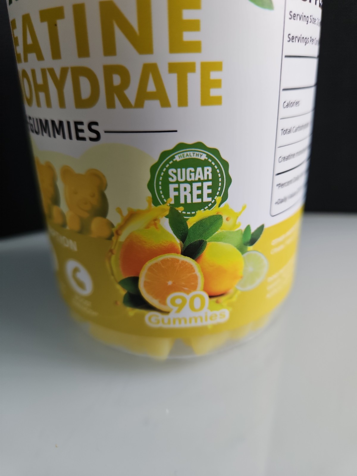 Noavii Creatine Monohydrate Gummies, 5000mg, Lemon Flavor, Unisex, 90ct