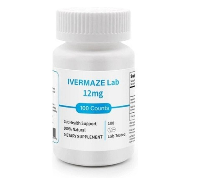 IVERMAZE* Labs -12 mg 100 Count Digestive Supplement