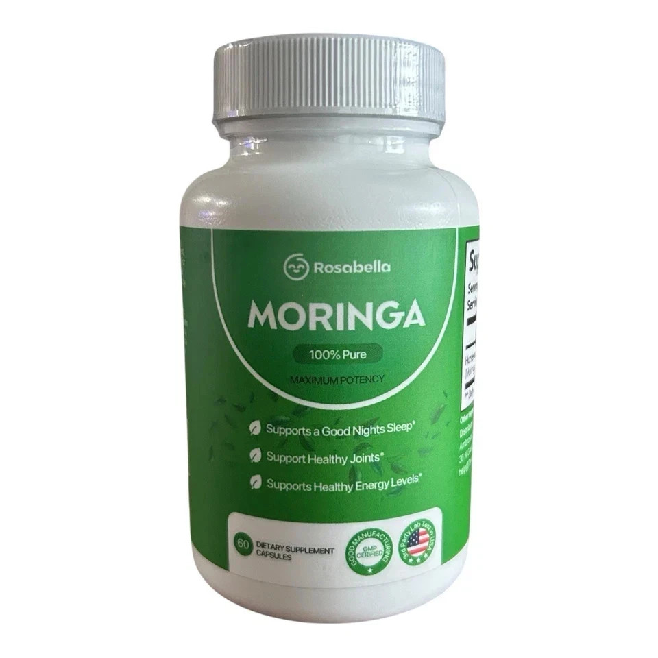 3PACKS RosabeIIa Superfood Capsules-Pure Moringa Powder, Skin&Gut Health Moringa